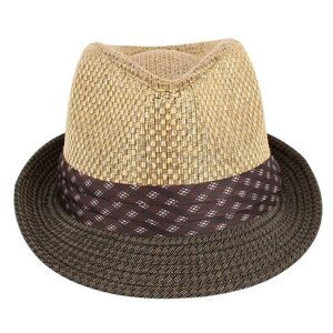 Kenny K Men's Two Tone Fedora with Pleated Band